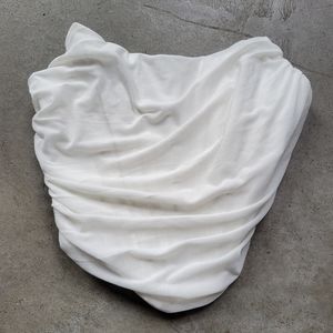 Orchid White Strappless Mesh Corset Bustier